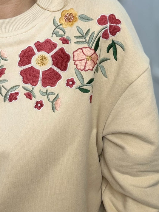 SUDADERA FLORES