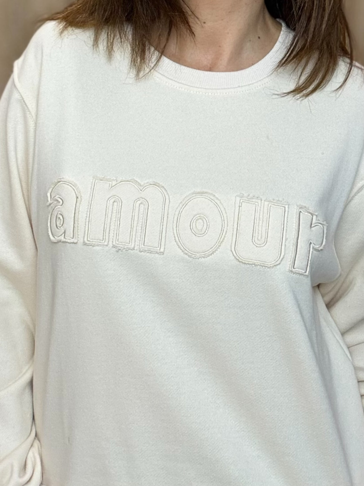 SUDADERA AMOUR BASICA BEIGE