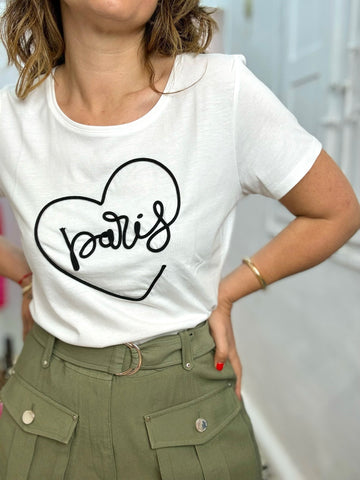 CAMISETA PARIS BLANCA