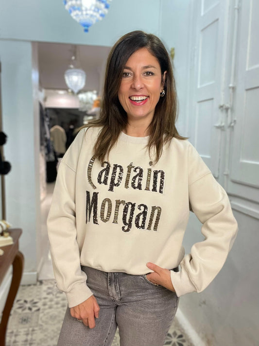 SUDADERA CAPTAIN MORGAN BEIG