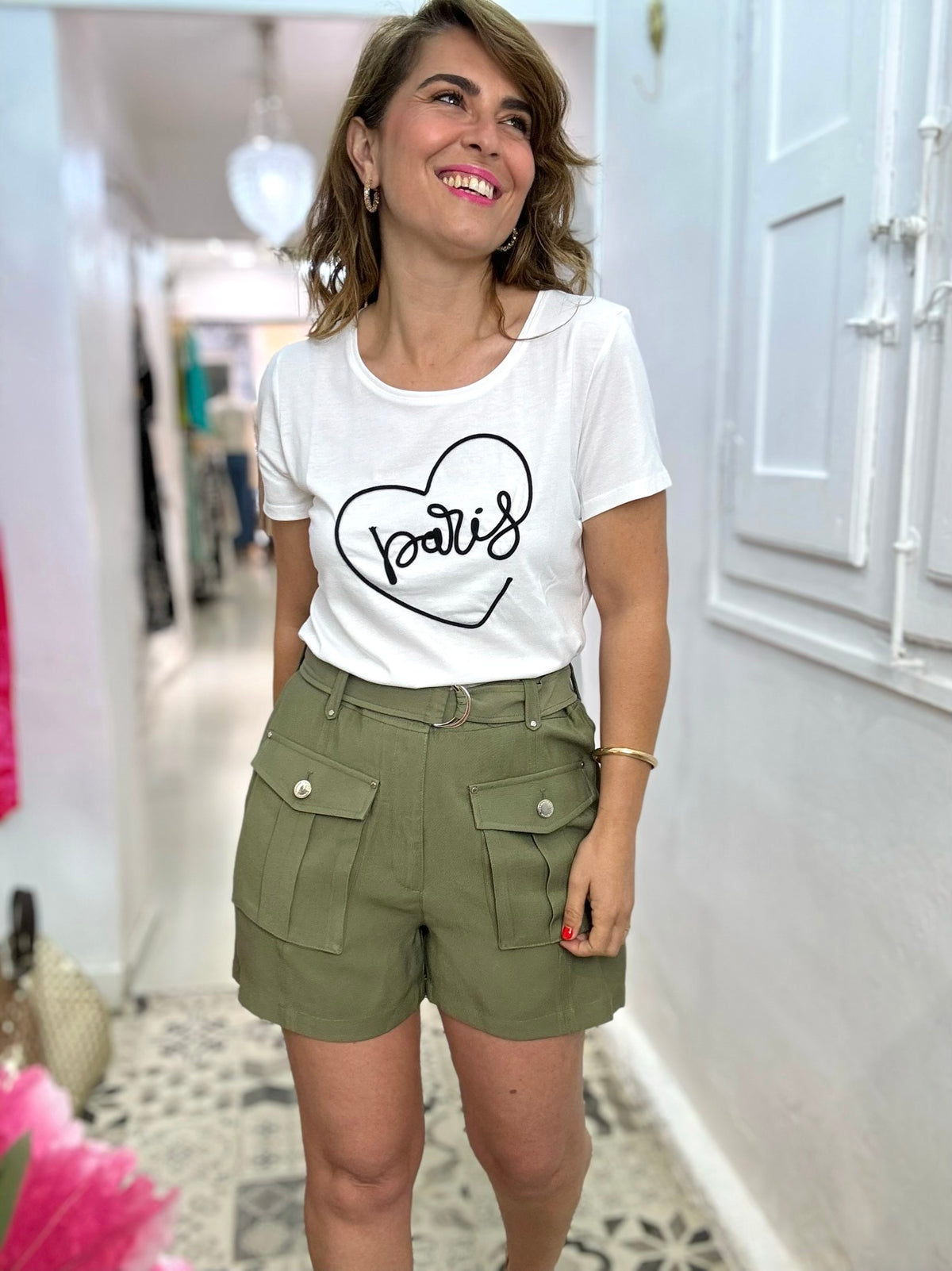 CAMISETA PARIS BLANCA