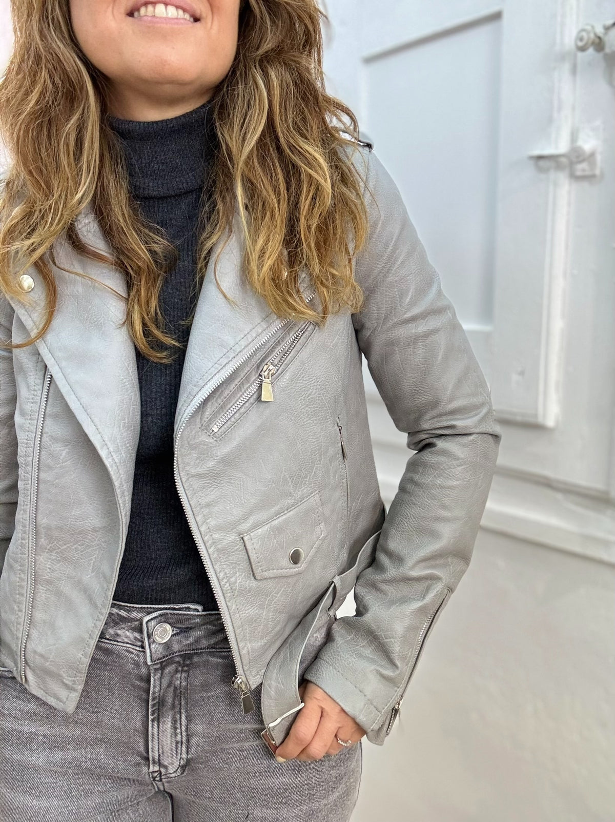 BIKER ELLAS GRIS